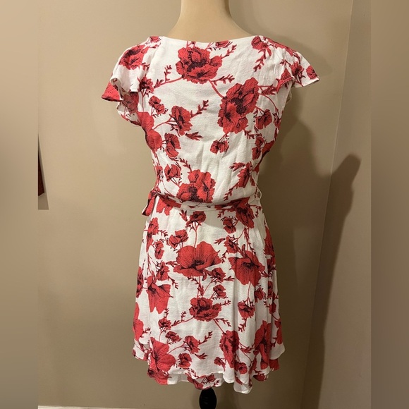 Free People French Quarter Wrap Floral Mini Dress, size Large - Picture 5 of 10